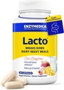 Enzymedica Lacto, Advanced Lactase Pills for Dairy Support, Helps Break Down Lactose, Casein & Fat, Dairy Relief Pills, Vegan, 90 Capsules FFP