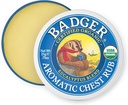 Badger Aromatic Chest Rub, 100% Organic Vaporub w/Eucalyptus & Lavender Essential Oils to Clear & Soothe, All-Natural Chest Congestion Relief for Adults & Kids, .75 oz Tin