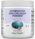 Maxi Health Collagen Peptides Powder – Type I Unflavored Marine Powder Collagen for Women & Men - Wild-Caught Protein Supplement for Joints, Skin, Hair & NailNails (10.75 oz)
