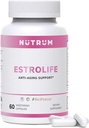Estrolife Anti-Aging Support for Women by Nutrum, Vegan Supplement for Long Lasting Female Hormonal Balance, Ovarian Function, Skin Hydration, Elasticity and Firmness, Menopause Relief, 60 Capsules