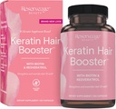 Reserveage Beauty Keratin Hair Booster with Biotin & Resveratrol - Hair & Nail Growth Supplement for Women - Supports Healthy Thickness & Shine with Biotin - 120 Capsules (60 Servings)