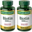 Set of 2 Nature's Bounty® Biotin 5000 mcg, 150 Softgels