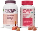 SmartyPants Women's Multivitamin and Probiotic Immunity Bundle: Omega 3 Fish Oil (EPA/DHA), Methylfolate, CoQ10, Vitamin D3, C, Digestive & Immune Support Supplement (30 Day Supply)