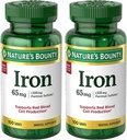 Iron 65 mg (325 mg Ferrous Sulfate), 2 Bottles (100 Count)