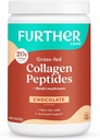 Further Food Chocolate Collagen Peptides Powder, Grass-Fed Pasture-Raised Hydrolyzed Type 1 & 3 Protein, Gut Health + Joint, Hair, Skin, Nails, Paleo Keto Sugar-Free 11.36 oz