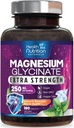 Magnesium Glycinate 250mg - 100% Chelated Magnesium for Max Absorption - Sleep Support, Muscle, Nerves, Bone & Heart Health Support, Best Mag Supplement, Vegan Non-GMO, 3rd Party Tested - 180 Tablets