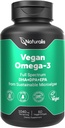 Naturalis Vegan Omega 3 DHA, EPA & DPA from Algae | Vegan Society Certified, Sustainably Sourced, True Full Spectrum | 60 Veggie Softgels (Carrageenan Free)