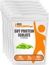 BulkSupplements.com Soy Protein Isolate Powder - Vegan Protein Powder, Unflavored - Pure & Gluten Free, 30g per Serving, 1kg (2.2 lbs) (Pack of 5)