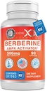 Genex Formulas Berberine HCl 500mg (90 Capsules) - NSF Certified for Safety, Quality & Label Accuracy - Supports Immune Health - Non-GMO, Gluten Free, Vegetarian
