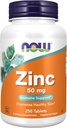 NOW Foods Supplements, Zinc (Zinc Gluconate) 50 mg, Supports Enzyme Functions*, Immune Support*, 250 Tablets