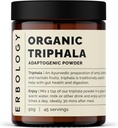 Erbology Organic Triphala Powder 3.2 oz - 45 Servings - Ayurvedic Blend of Amla, Haritaki and Bibhitaki - Gut Health - Sustainably Sourced Straight from Farm in India - Small Batch - Vegan - GMO-Free
