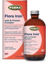 Flora Iron - Vegan Liquid Iron Supplement with B Vitamins - Offers Red Blood Cell & Energy Support - Yeast-Free & Gluten-Free - Delicious Fruit Juice Base - 7.7 fl. oz. Glass Bottle