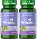 Puritan's Pride Oil of Oregano 150mg, Traditional Herbal Immune Support, 180 Rapid Release Softgels, Pack of 2