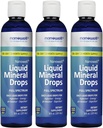 Liquid Mineral Drops - Trace Mineral Supplement | Full Spectrum Minerals | Ionic Liquid Magnesium, Chloride, Potassium | Low Sodium | Energy, Electrolytes | 288 Day Supply, 8 fl oz (Pack of 3)