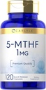 Carlyle 5-MTHF L Methylfolate 1mg | 120 Capsules | Non-GMO & Gluten Free Supplement | Premium Quality