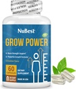 NuBest Grow Power - Calcium Supplement - Magnesium Supplement with Vitamin D3, B6, Zinc, Phosphorus and Multivitamin for Strong Bones, Overall Health for Age 10+ - 1 Month Supply