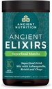 Matcha Green Tea Powder with Ashwagandha by Ancient Nutrition, Ancient Elixirs Superfood Matcha Energy Powder, with MCTs, Promotes Healthy Energy Levels, Paleo and Keto Friendly, 20 Servings