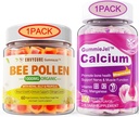 Bee Pollen Organic 1000mg 1Pack + Calcium Citrate Gummies 1000mg 1 Pack