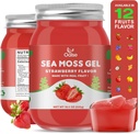 18.5 OZ Sea Moss Gel Strawberry Flavor - Natural Seamoss Gel with 92 Minerals and Vitamins - Non-GMO, Gluten-Free, Vegan - Immune Support