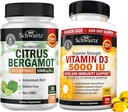 High Strength Vitamin D3 5000 IU 125 mcg (1 Year Supply) Plus 1000mg Citrus Bergamot Supplement (1 Month Supply)