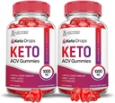 Justified Laboratories (2 Pack Keto Drops Keto ACV Gummies Advanced Formula 1000MG Formulated with Pomegranate Beet Juice Powder B12 Vegan Non GMO 120 Gummys