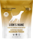 Om Mushroom Matrix Lion’s Mane Mushroom Powder Pet Supplement, Provides Cognitive Support & Holistic Digestive Support for Dogs & Cats, 200 Grams, 7.1 oz