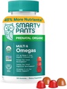 SmartyPants Organic Prenatal Vitamins for Women, Multivitamin Gummies: Biotin, Methylfolate, Omega 3 (ALA), Vitamin D3, C, Vitamin B12, B6, A, K2 & Zinc, Choline, Vegetarian, 120 Count (30 Day Supply)