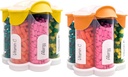 Extra Large Pill Organizer Daily, Weekly, Monthly Supplement Bottle, Cute Blossom Pill Dispenser with 7 XL Compartments (2 Pack Combo) (Orange and Yellow)