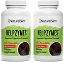 NaturalSlim Helpzymes, Enzyme Complex for Adults with Bromelain, Ox Bile, Pancreatin & Betaine HCL,100 Capsules, 2 Pack