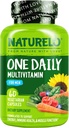 NATURELO Mens Multivitamins - One Daily Multivitamin for Men with Vitamins, Minerals & Organic Whole Foods, Boost Energy & Health, Non-GMO, 60 Vegetarian Capsules