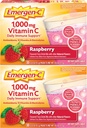 Emergen-C 1000mg Vitamin C Powder, with Antioxidants, B Vitamins and Electrolytes, Vitamin C Supplements for Immune Support, Caffeine Free Drink Mix, Raspberry Flavor - 60 Count/2 Month Supply