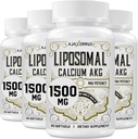Liposomal Calcium AKG Supplement 1500 MG (Alpha-Ketoglutaric Acid), High Absorption, More Effective Than AAKG, Ca AKG for Longevity, Age Defense, Cellular Energy, Metabolic Function, 240 Softgels
