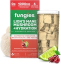 Fungies Electrolyte Drink Mix with Lion's Mane Mushroom, 6 Stick Packs (Cherry Limeade) - Sugar-Free Daily Hydration Supplement Powder for Adults - Herbal Supplement for Brain Health & Focus