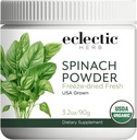 Eclectic Herb - Spinach Powder Supplement | Nutritional Support, Vitamins + Minerals | Superfood Powder + Daily Greens Drink Mix | USDA Organic, Non-GMO, Vegan (3.2 oz | 90 g)