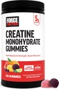 Force Factor Creatine Monohydrate Gummies, 5g Dose for Men & Women to Support Muscle, Strength, Recovery, Cognitive Health & Memory, Assorted Fruit Flavors, 150 Gummies