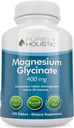 Magnesium Glycinate 400mg - 270 Magnesium Tablets (not Capsules) - 400 mg Elemental Magnesium - Highly Bioavailable - Vegan and Vegetarian - for Improved Sleep, Stress Relief & Cramp Defense