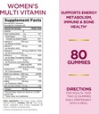Nature's Bounty Optimal Solutions Women's Multivitamin, Immune and Cellular Energy Support, Bone Health, Raspberry Flavor, 80 Gummies (Pack of 2)