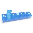 EZY DOSE Weekly (7-Day) Pill Organizer, Medicine Planner, Vitamin Organizer Box, Case for Supplements and Fish Oils, Convenient and Easy to Use Medium Compartments, Travel Friendly, Blue, BPA Free