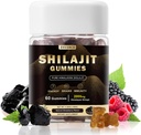Shilajit Gummies Supplements, Shilajit Gummies, Lab Test, Trace Minerals, for Men, Women, Non-GMO, Natural Color & Flavor, 60 Count