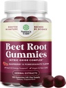 Flow Boosting Beet Root Gummies - Invigorating Beet Gummies for Adults Nitric Oxide Energy & Heart Health Support with Grapeseed Pomegranate & Vitamin B12 - Vegan Non-GMO & Gluten Free (2 Months)