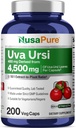 NusaPure Uva Ursi 10:1 Extract, 450 mg Equivalent to 4,500mg 200 Vegetarian caps (Non-GMO, Vegan) Bearberry