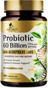 Probiotics for Women & Men - 60 Billion CFU 10 Strains + Prebiotics - Digestive Health, Gut & Immune Support - Support for Occasional Constipation, Gas & Bloating - Non-GMO Shelf Stable - 60 Capsules
