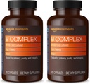 Amazon Elements B Complex, High Potency, 83% Whole Food Cultured, Supports Immune and Normal Energy Metabolism, Vegan, 65 Capsules, 2 Month Supply (Packaging May Vary) (Pack of 2)