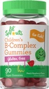 Carlyle Kids B Complex Gummies | 90 Count | with Vitamin B1, B2, B6, B12, and Ashwagandha Extract | Peach Raspberry Flavor | Vegan, Non-GMO & Gluten Free Supplement | Lil' Sprouts