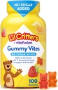 L’il Critters Gummy Vites No Sugar Added Daily Gummy Multivitamin for Ages 2+ Toddlers & Kids, Vitamin C, D3 for Immune, Strawberry and Orange Flavors, 100 Gummies