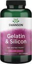 Swanson Gelatin and Silicon - Collagen Proteins Supporting Healthy Hair and Nails - Helps Deliver Vital Minerals for Strong Nails and Thick Hair - 20mg Silicon and 1.08 Grams Gelatin - (200 Capsules)