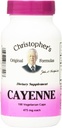 Christopher's Original Formulas Cayenne Capsules, Herbal Supplement for Circulation & Digestion, 100 Capsules