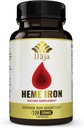 Heme Iron Deficiency Supplement for Women & Men (120 Capsules) – 20mg High Absorption, Clean Ingredients - Contains 111% of Iron DV per Capsule - 2-4 Month Supply