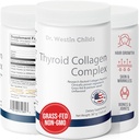 Dr. Westin Childs - Thyroid Collagen Complex, Patented Peptides Protein Powder - Hyaluronic Acid & Vitamin C for Thyroid, Hair, Skin, Nails, Joints, & Digestion Support, Grass-fed, Unflavored, 13.6oz