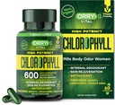 Orry's Vital Chlorophyll Capsules 600 mg - Natural Internal Deodorant to Detox Body Odor, Armpits & Private Parts - Body-Deodorizing Supplement: Supports Immunity and Digestion - 60 Chlorophyll Pills